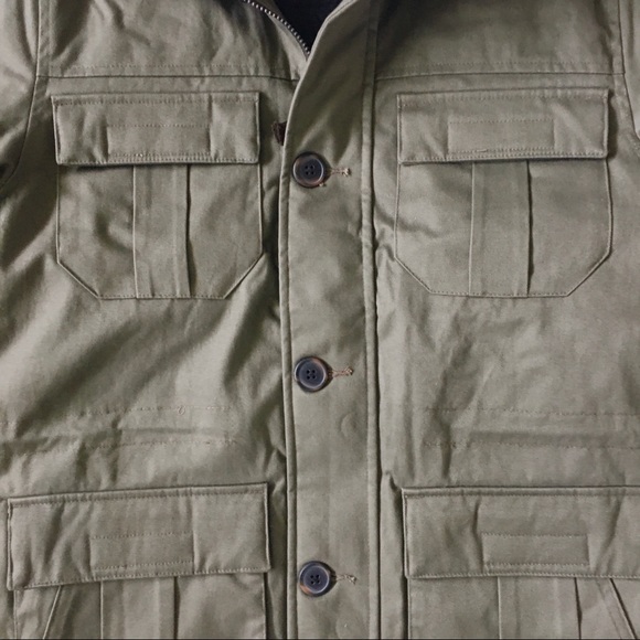 NWT Goodfellow & Co Olive Green Sherpa Lines Parka - Picture 4 of 8